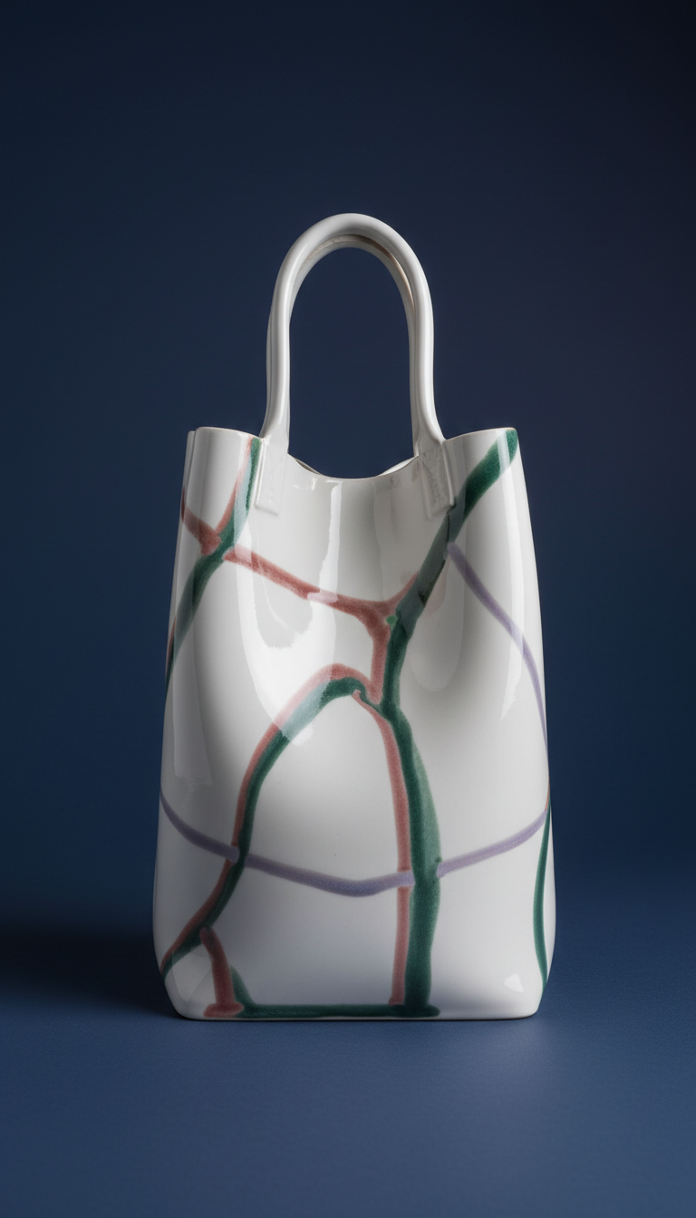 Porcelain Sculptural Tote Bag
