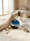 Handmade Ocean Resin Pendant Necklace – Real Seashell & Beach Jewelry
