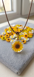 Sunflower necklace